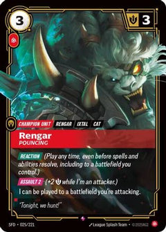 Rengar - Pouncing (025/221) - Spiritforged Foil-1