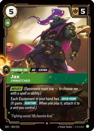Jax - Unmatched (054/221) - Spiritforged Foil-1