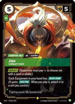 Jax - Unmatched (Alternate Art) (054a/221) - Spiritforged Foil-1