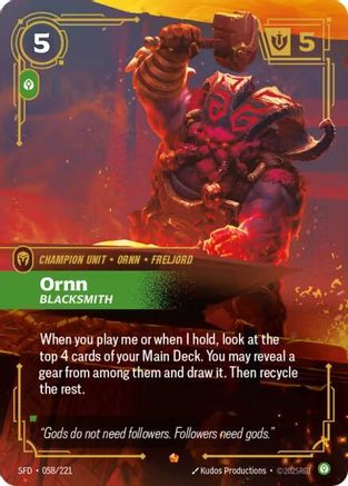 Ornn - Blacksmith (058/221) - Spiritforged Foil-1