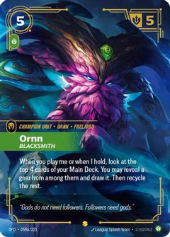 Ornn - Blacksmith (Alternate Art) (058a/221) - Spiritforged Foil-1