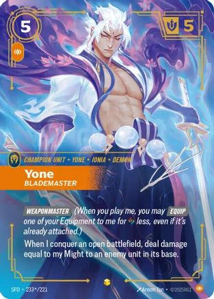 Yone - Blademaster (Signature) (233*/221) - Spiritforged Foil-1