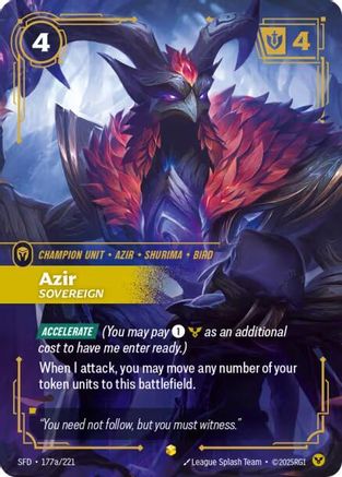 Azir - Sovereign (Alternate Art) (177a/221) - Spiritforged Foil-1