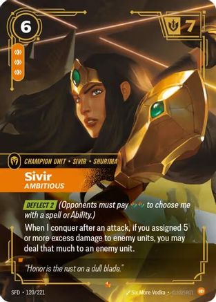 Sivir - Ambitious (120/221) - Spiritforged Foil-1