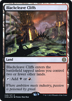 Blackcleave Cliffs [Phyrexia: All Will Be One Prerelease Promos]-1