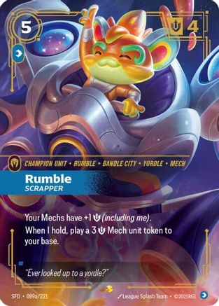 Rumble - Scrapper (Alternate Art) (089a/221) - Spiritforged Foil-1