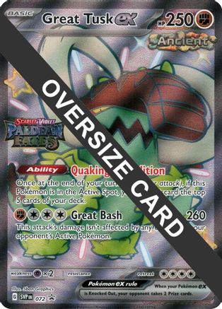 Great Tusk ex 072  - Holofoil Jumbo Cards - Promo-1