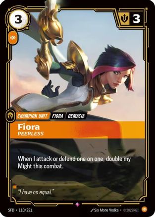 Fiora - Peerless (110/221) - Spiritforged Foil-1