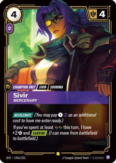 Sivir - Mercenary (Alternate Art) (143a/221) - Spiritforged Foil-1