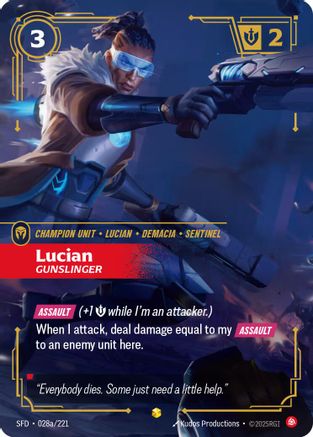 Lucian - Gunslinger (Alternate Art) (028a/221) - Spiritforged Foil-1