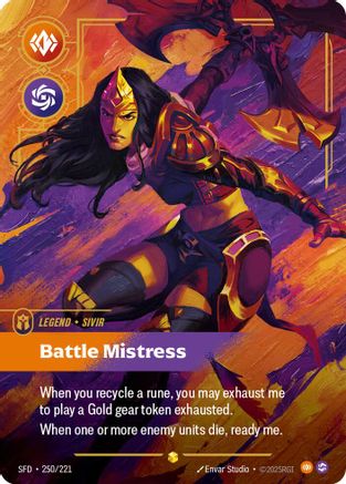 Sivir - Battle Mistress (Overnumbered) (250/221) - Spiritforged Foil-1