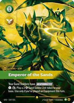 Azir - Emperor of the Sands (Overnumbered) (247/221) - Spiritforged Foil-1