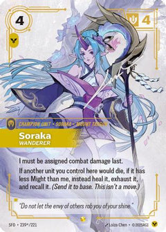 Soraka - Wanderer (Signature) (239*/221) - Spiritforged Foil-1