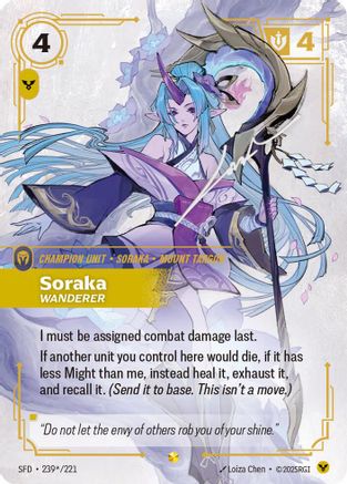Soraka - Wanderer (Signature) (239*/221) - Spiritforged Foil-1