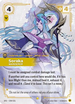 Soraka - Wanderer (Overnumbered) (239/221) - Spiritforged Foil-1