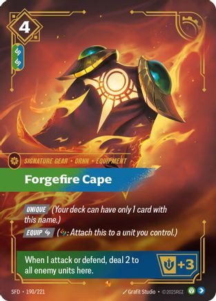 Forgefire Cape (190/221) - Spiritforged Foil-1