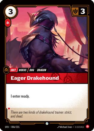 Eager Drakehound (006/221) - Spiritforged Foil-1