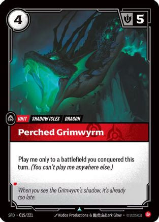 Perched Grimwyrm (015/221) - Spiritforged-1