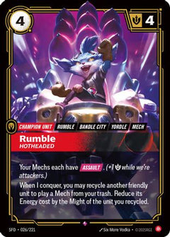 Rumble - Hotheaded (026/221) - Spiritforged Foil-1