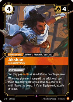 Akshan - Mischievous (109/221) - Spiritforged Foil-1