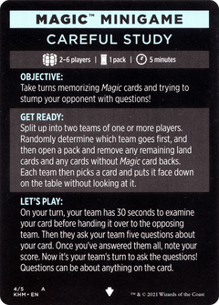 Careful Study (minigame) // Careful Study (cont'd) (MKHM-004) - Kaldheim Minigames-1