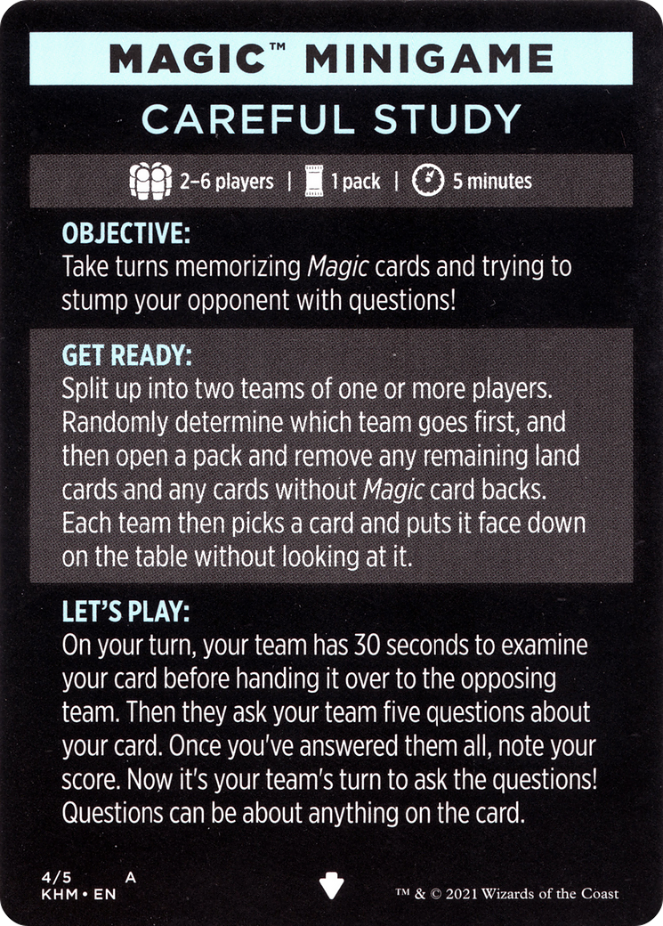 Careful Study (minigame) // Careful Study (cont'd) (MKHM-004) - Kaldheim Minigames-3