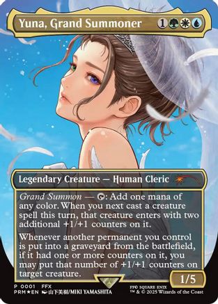 Yuna, Grand Summoner (Borderless) (WPN-001) - WPN & Gateway Promos Foil-1