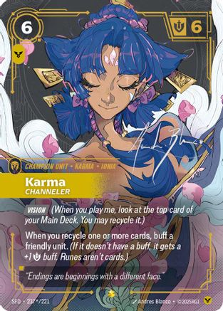 Karma - Channeler (Signature) (237*/221) - Spiritforged Foil-1