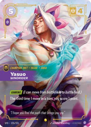 Yasuo - Windrider (Overnumbered) (235/221) - Spiritforged Foil-1
