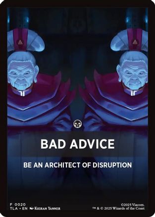 Bad Advice Theme Card [Avatar: The Last Airbender Tokens]-1