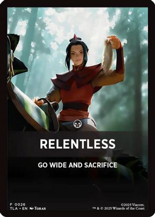 Relentless Theme Card [Avatar: The Last Airbender Tokens]-1
