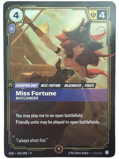 Miss Fortune - Buccaneer (193/298) - Riftbound Organized Play Promotional Cards Foil-1