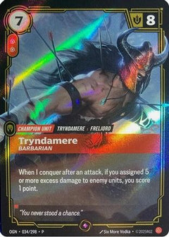 Tryndamere - Barbarian (034/298) - Riftbound Organized Play Promotional Cards Foil-1