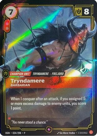 Tryndamere - Barbarian (034/298) - Riftbound Organized Play Promotional Cards Foil-1