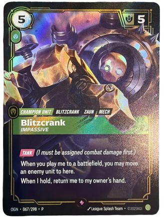 Blitzcrank - Impassive (067/298) - Riftbound Organized Play Promotional Cards Foil-1