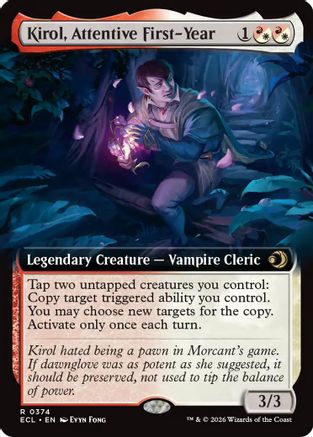 Kirol, Attentive First-Year (Extended Art) (ECL-374) - Lorwyn Eclipsed Foil-1
