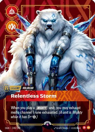 Volibear - Relentless Storm (Metal) (249/298) - Riftbound Organized Play Promotional Cards Foil-1