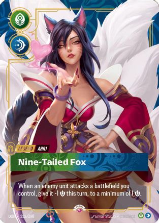 Ahri - Nine-Tailed Fox (Metal) (255/298) - Riftbound Organized Play Promotional Cards Foil-1