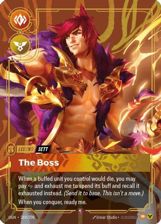 Sett - The Boss (Metal) (269/298) - Riftbound Organized Play Promotional Cards Foil-1