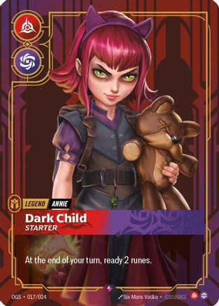 Annie - Dark Child (Metal) (017/024) - Riftbound Organized Play Promotional Cards Foil-1