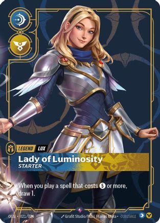 Lux - Lady of Luminosity (Metal) (021/024) - Riftbound Organized Play Promotional Cards Foil-1