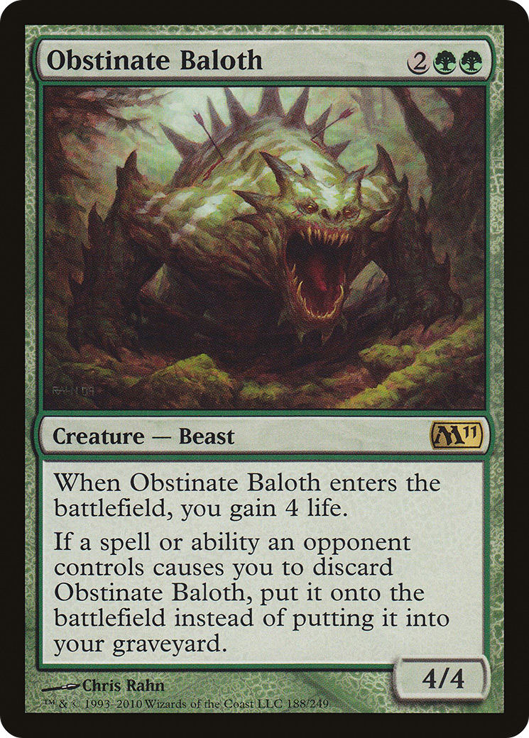 Obstinate Baloth [Magic 2011]-1