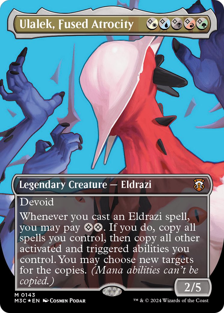 Ulalek, Fused Atrocity (Borderless) (Ripple Foil) (M3C-143) - Modern Horizons 3 Commander (Borderless) Foil-1