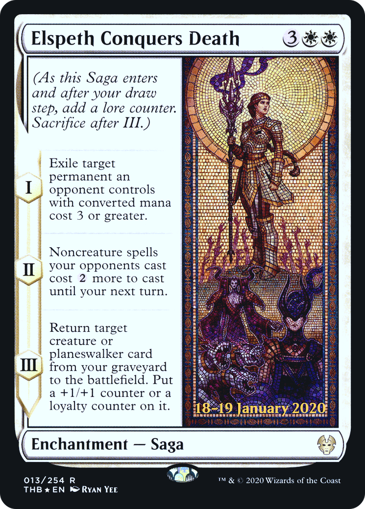 Elspeth Conquers Death [Theros Beyond Death Prerelease Promos]-1