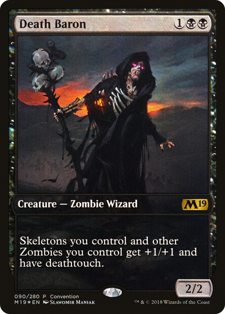 Death Baron (Convention) (Full Art) [Core Set 2019 Promos]-1