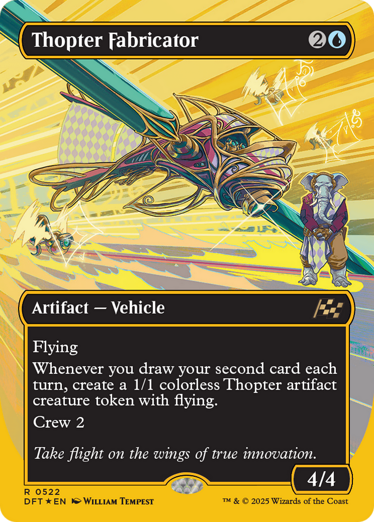 Thopter Fabricator (Borderless) (First-Place Foil) [Aetherdrift]-1