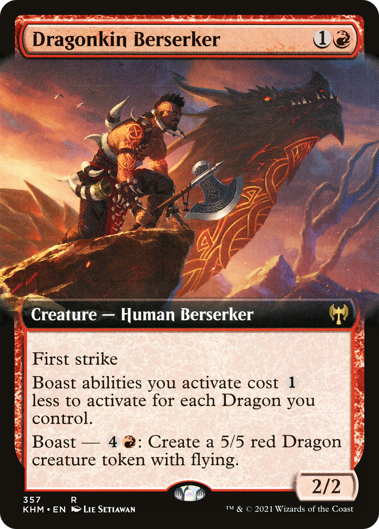 Dragonkin Berserker (Extended Art) [Kaldheim]-1