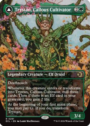 Trystan, Callous Cultivator (Borderless) (ECL-291) - Lorwyn Eclipsed Foil-1