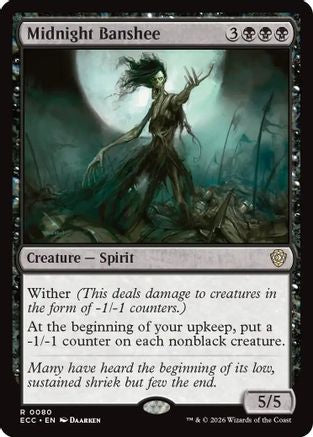 Midnight Banshee (ECC-080) - Commander: Lorwyn Eclipsed-1