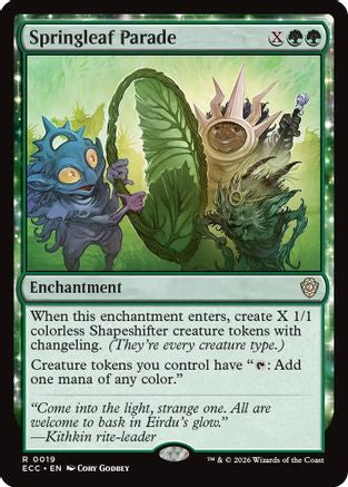 Springleaf Parade (ECC-019) - Commander: Lorwyn Eclipsed-1